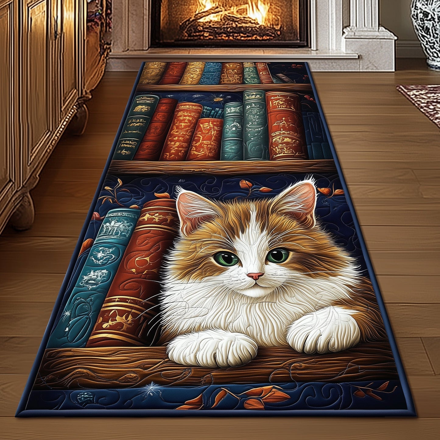 Antique Bookshelf Runner Rug GFTOTL4978