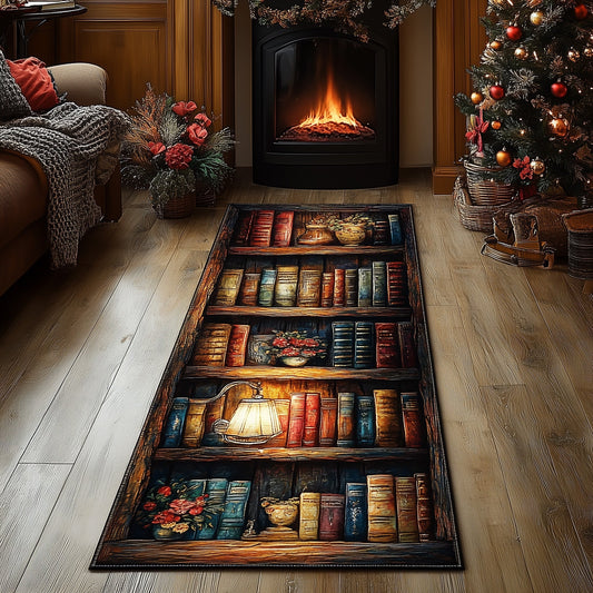 Antique Bookshelf Runner Rug GFTOTL4980