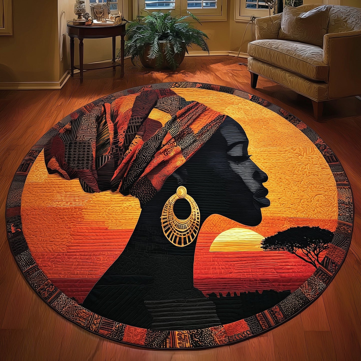 Soulbound Roots Quilted Round Mat GFTOTL4985