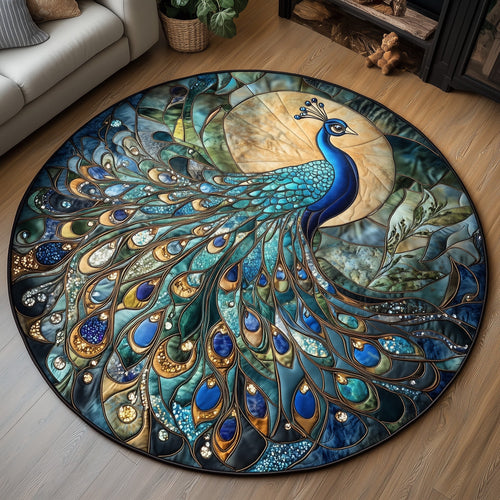 Peacock Quilted Round Mat GFTOTL5031