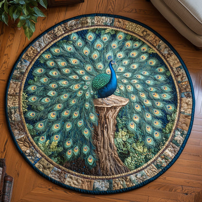 Elegant Feather Quilted Round Mat GFTOTL5036