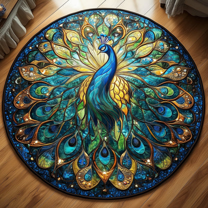 Elegant Feather Quilted Round Mat GFTOTL5037