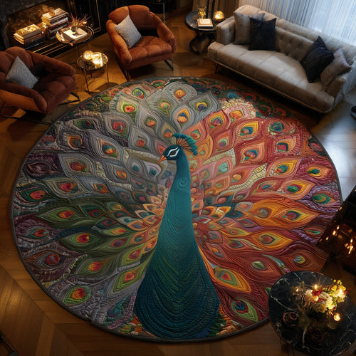 Elegant Feather Quilted Round Mat GFTOTL5040