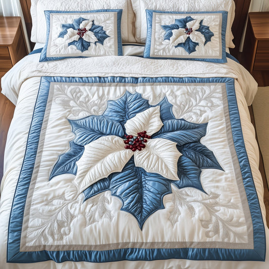 Winter Poinsettia Duvet Cover Set GFTOTL5054