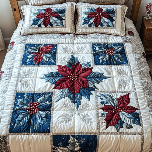 Winter Poinsettia Duvet Cover Set GFTOTL5055