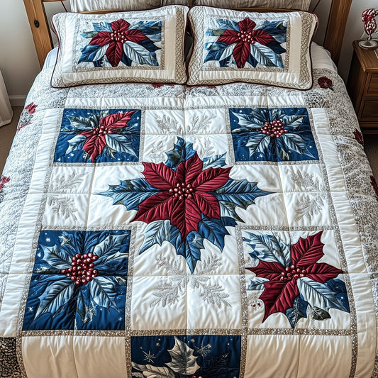 Winter Poinsettia Duvet Cover Set GFTOTL5055