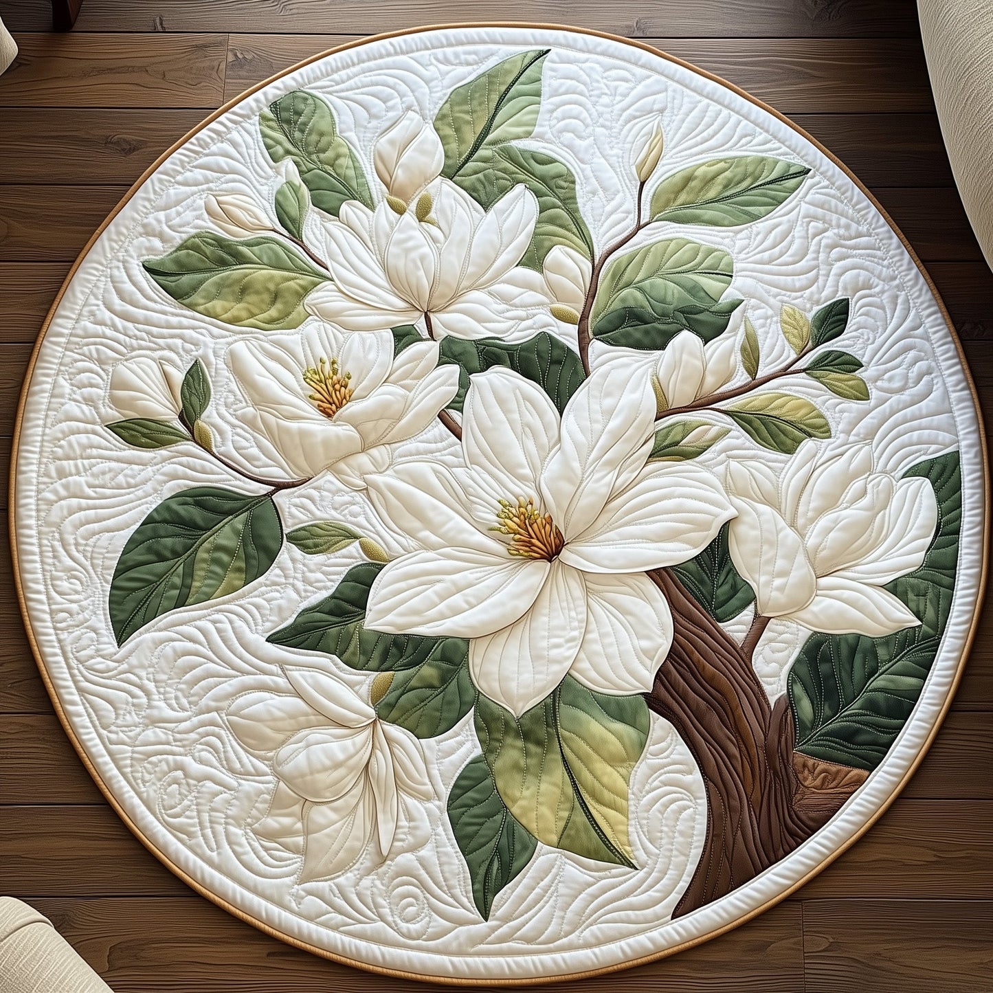 Elegant Blooms Quilted Round Mat GFTOTL5058