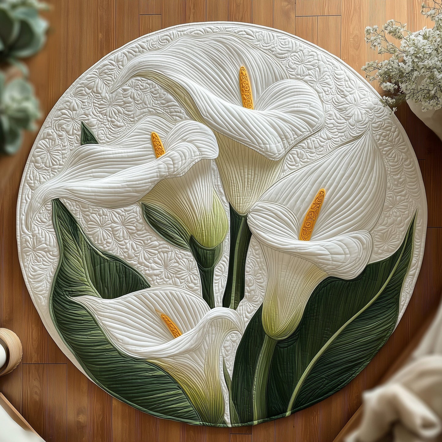 Elegant Blooms Quilted Round Mat GFTOTL5068