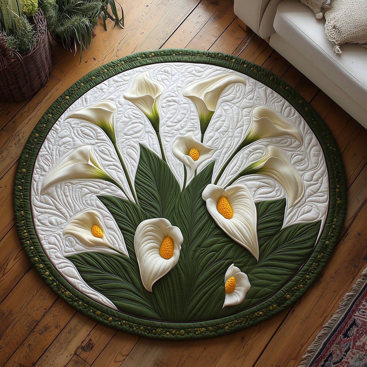 Elegant Blooms Quilted Round Mat GFTOTL5069