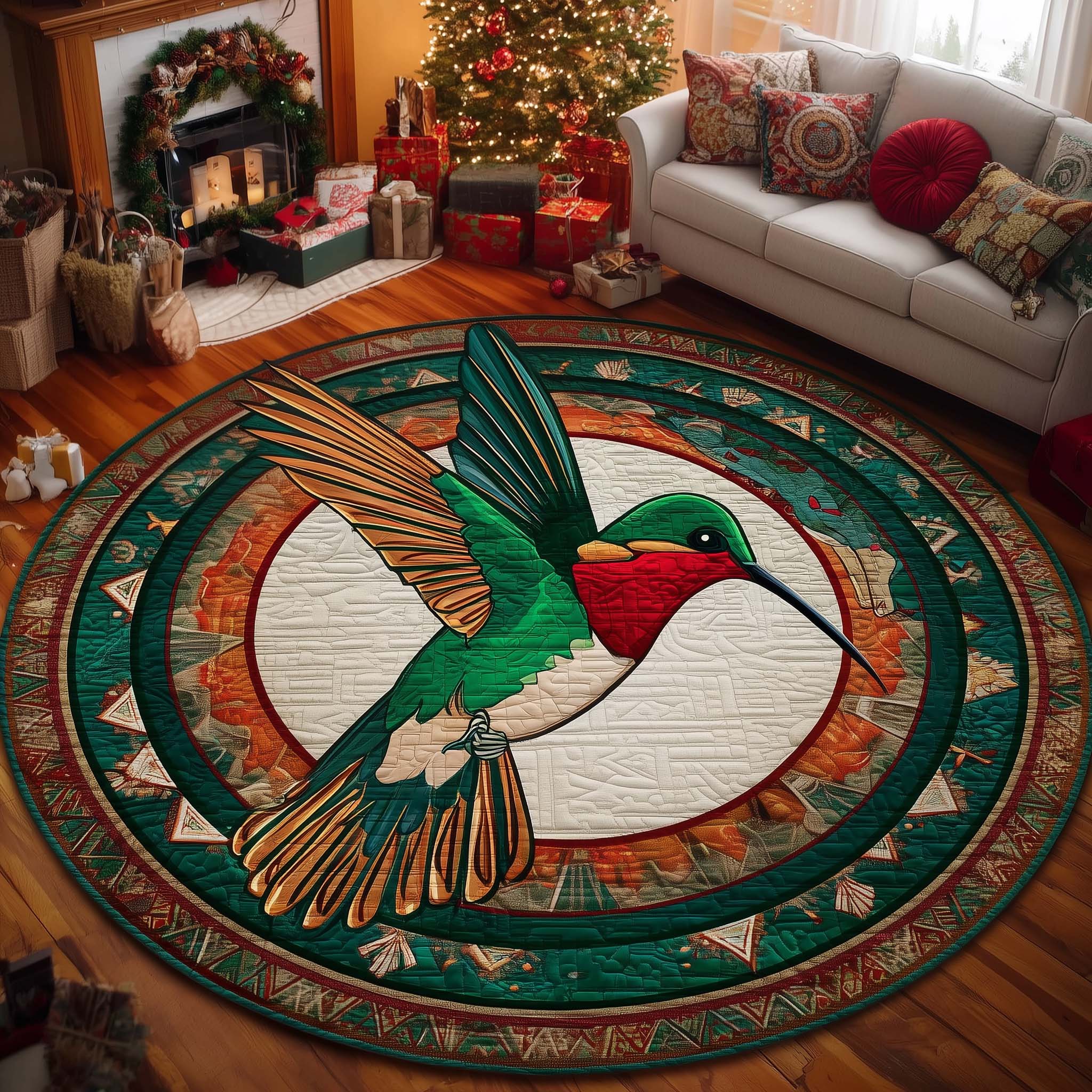 Native Hummingbird Round Mat GFTOTL5085 – Patchique Store