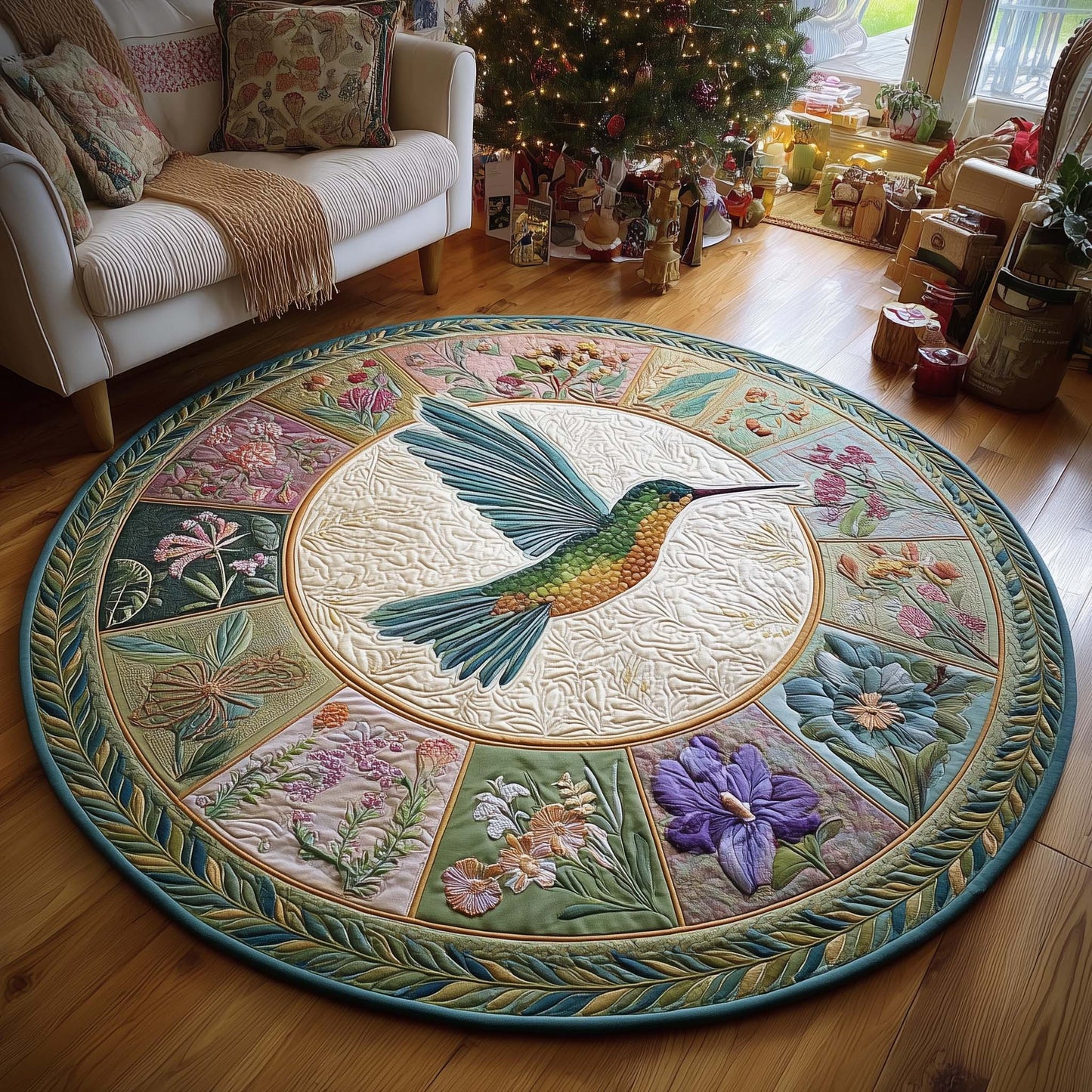 Hummingbird Blossom Round Mat GFTOTL5089