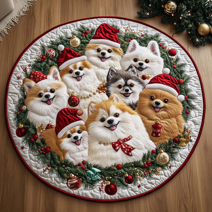 Jolly Pomeranian Round Mat GFTOTL5091