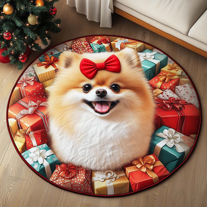 Jolly Pomeranian Round Mat GFTOTL5093