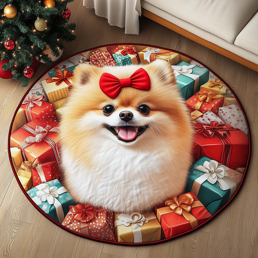 Jolly Pomeranian Round Mat GFTOTL5093
