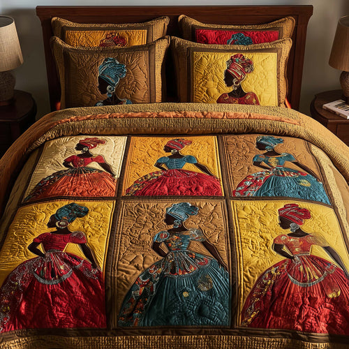 Magnificent Melanin 3-Piece Quilted Bedding Set GFTOTL5111