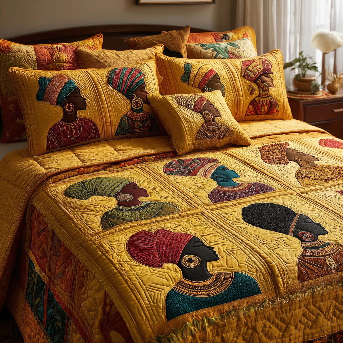 Magnificent Melanin 3-Piece Quilted Bedding Set GFTOTL5113