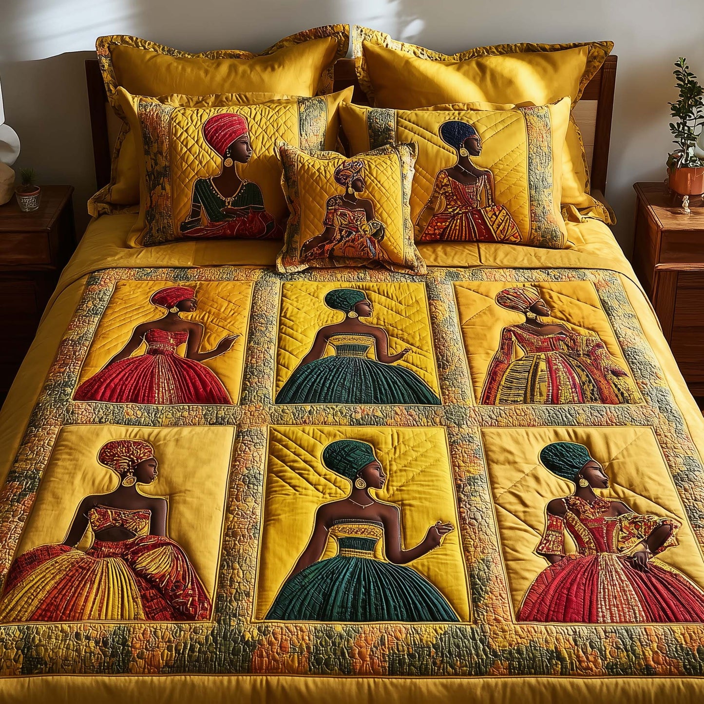 Magnificent Melanin 3-Piece Quilted Bedding Set GFTOTL5114