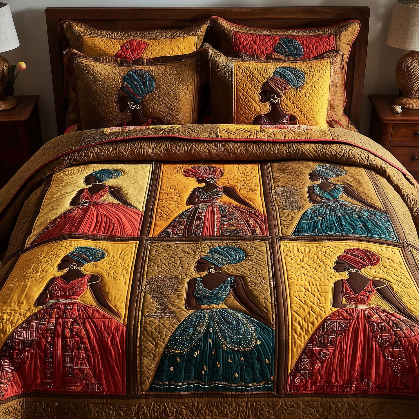 Magnificent Melanin 3-Piece Quilted Bedding Set GFTOTL5115