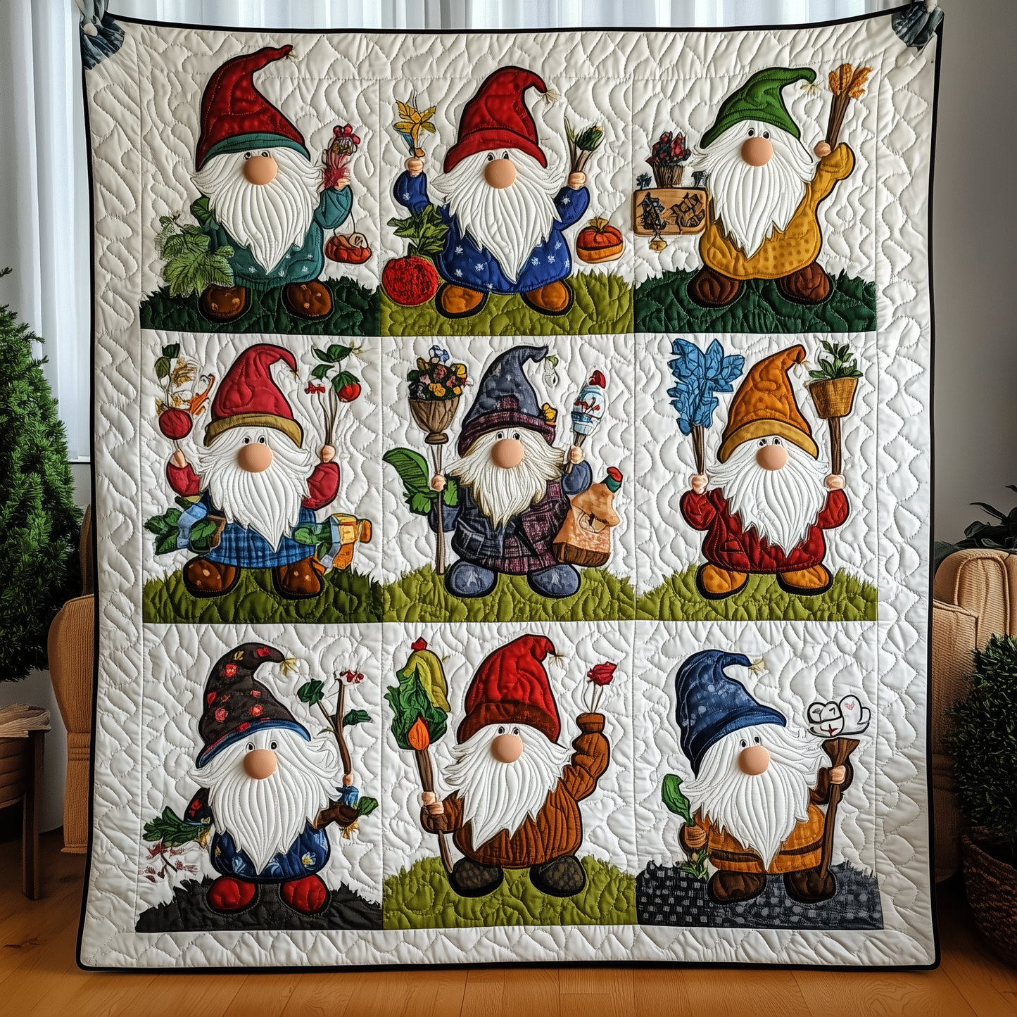 Gnomes Quilted Blanket GFTOTL511