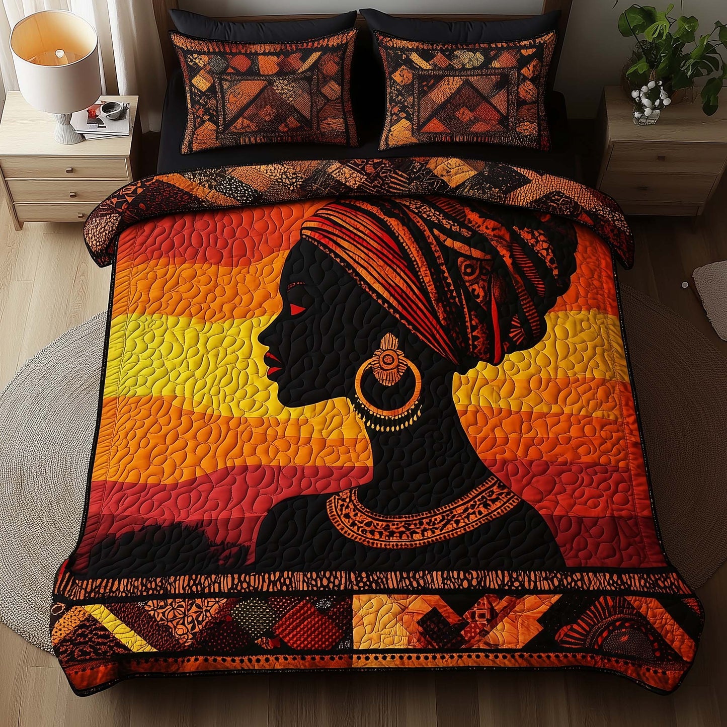 Magnificent Melanin 3-Piece Quilted Bedding Set GFTOTL5124