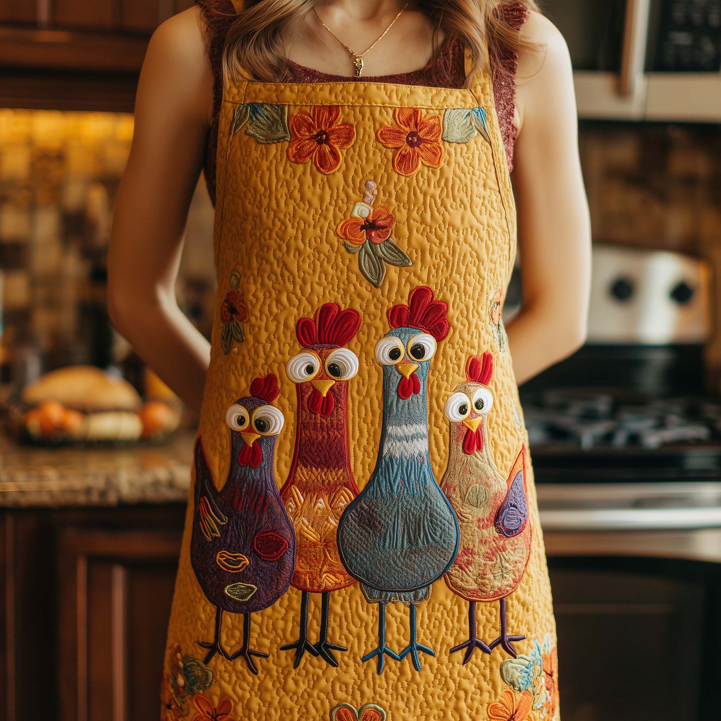 Funky Chicken Quilted Apron GFTOTL5190