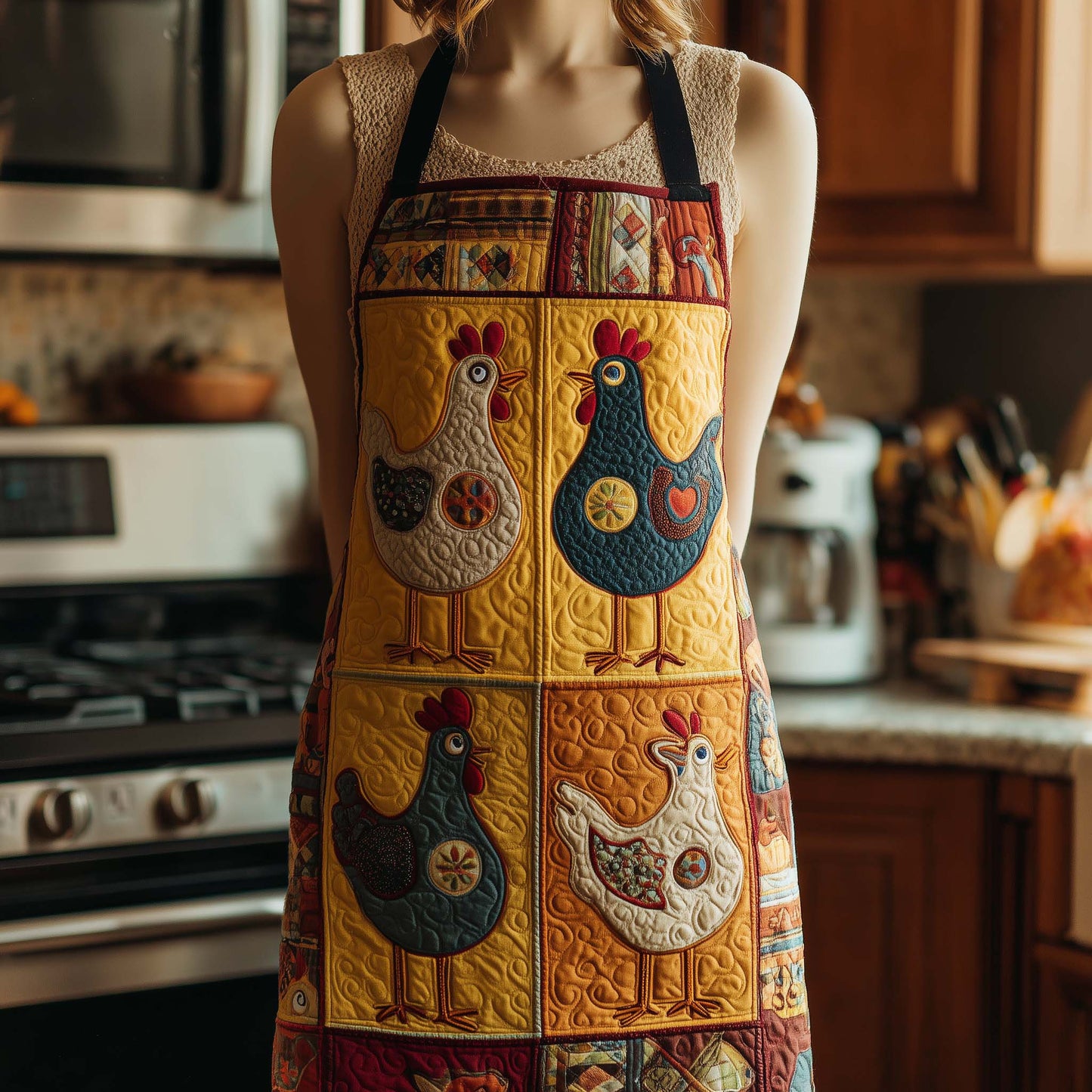 Funky Chicken Quilted Apron GFTOTL5194