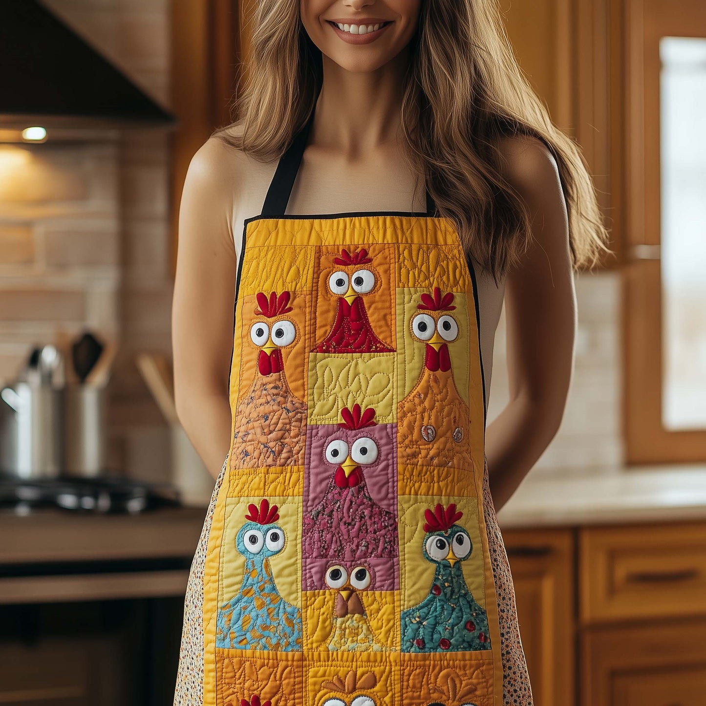 Funky Chicken Quilted Apron GFTOTL5196