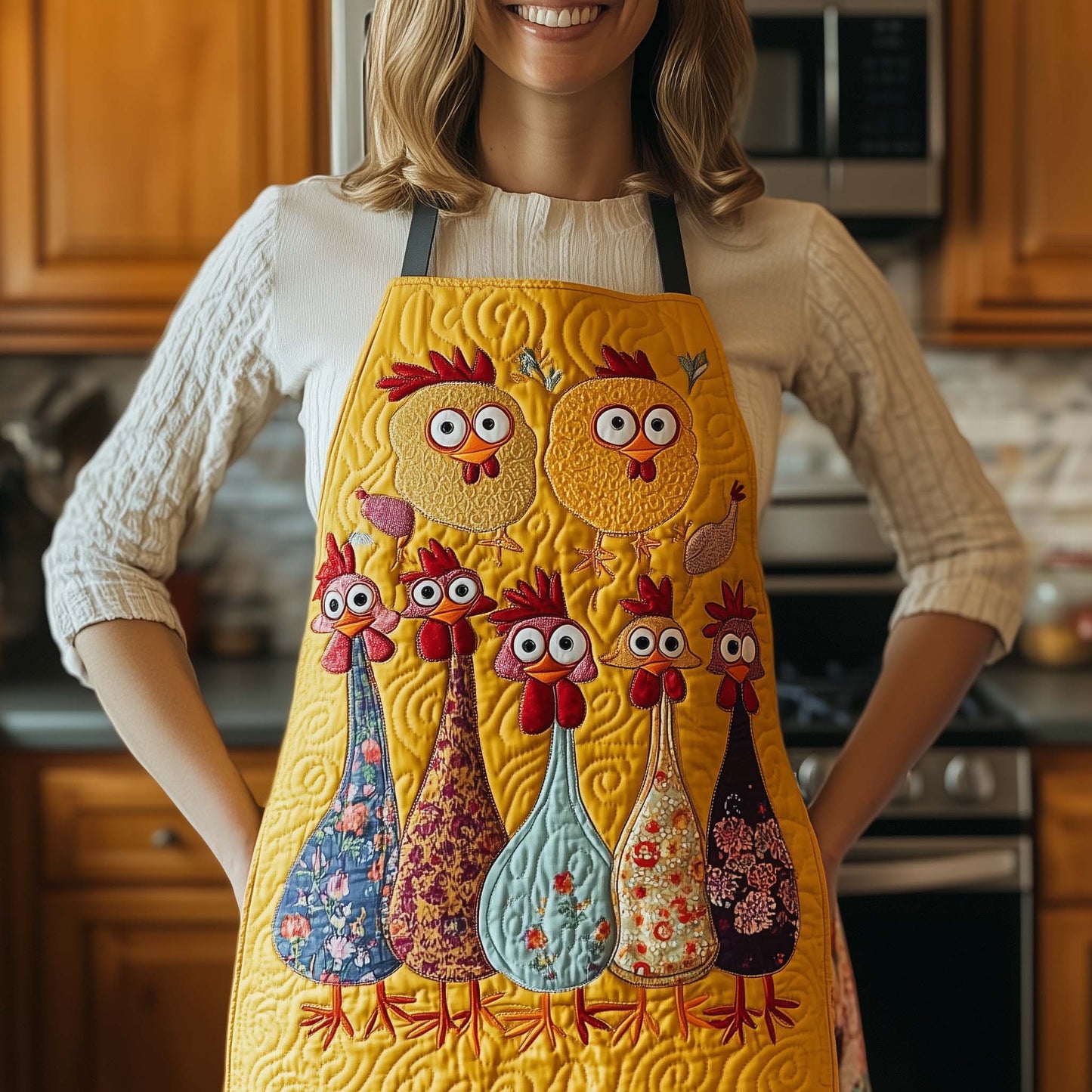 Funky Chicken Quilted Apron GFTOTL5197