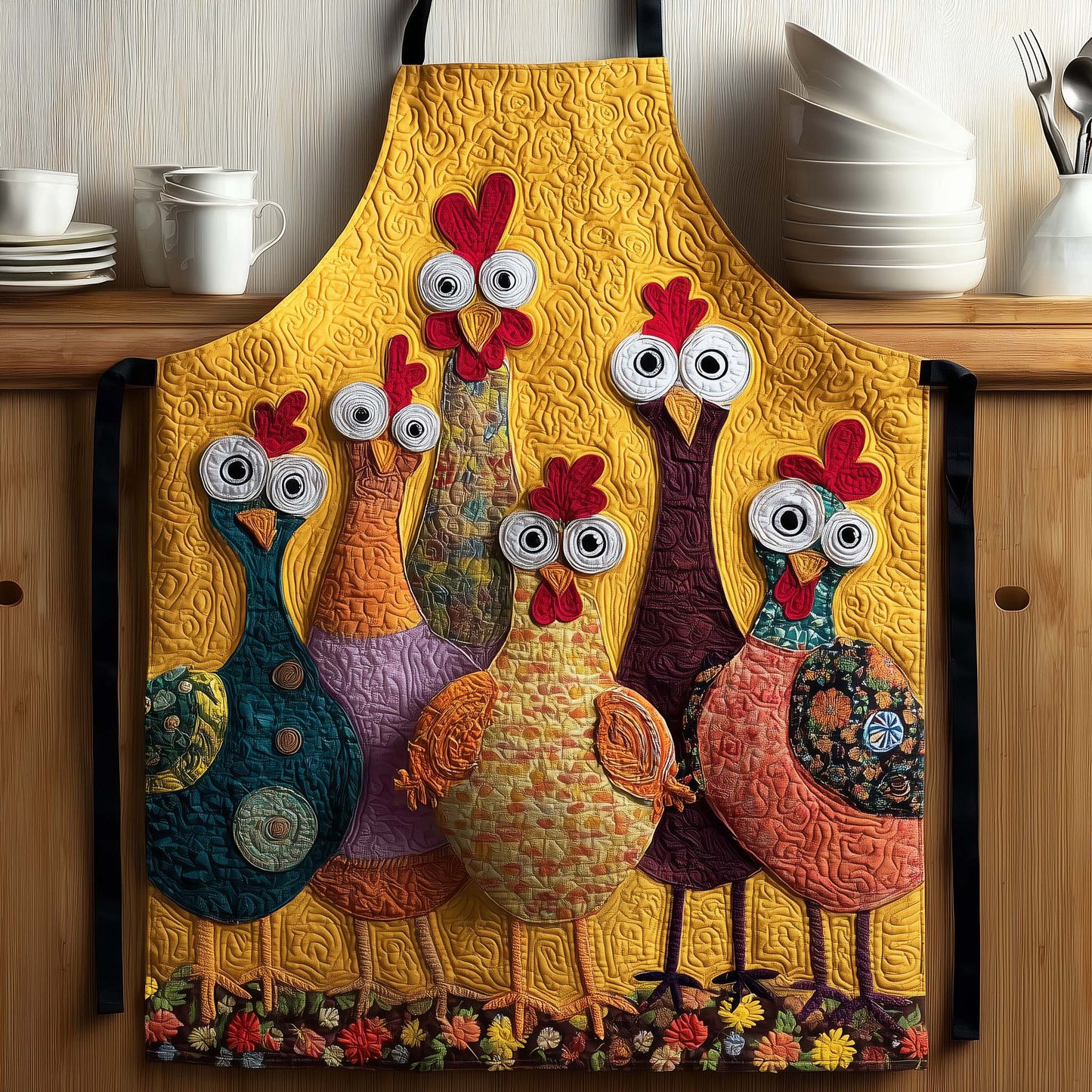Funky Chicken Quilted Apron GFTOTL5199