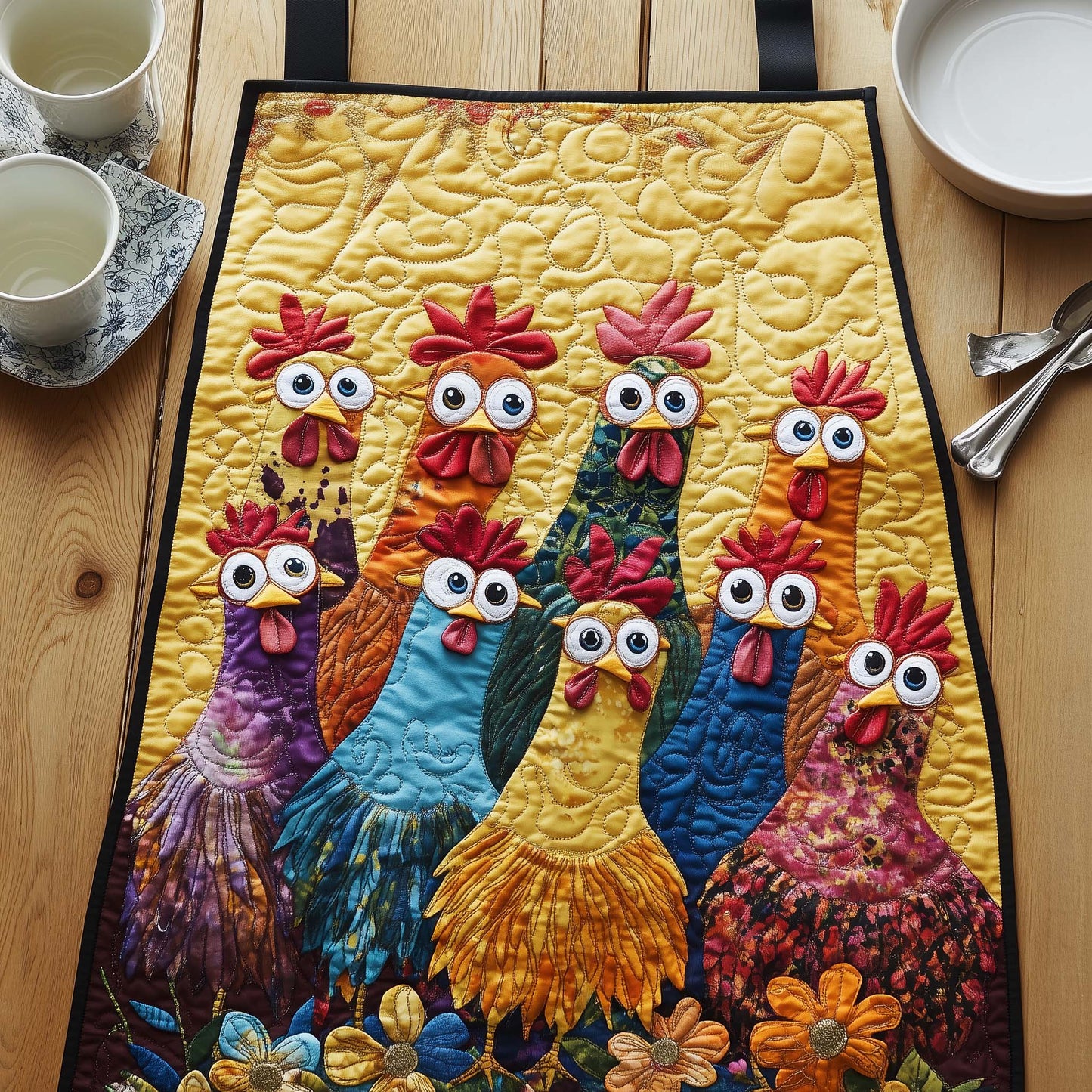 Funky Chicken Quilted Apron GFTOTL5202