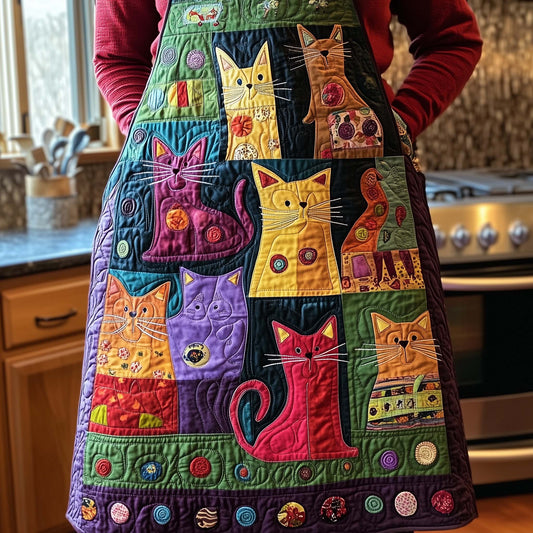 Playful Cat Quilted Apron GFTOTL5204