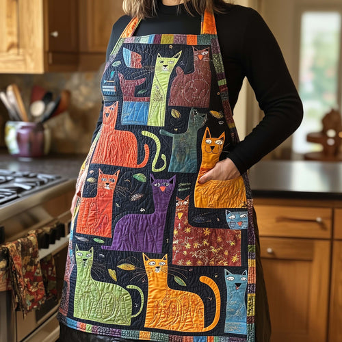 Playful Cat Quilted Apron GFTOTL5205