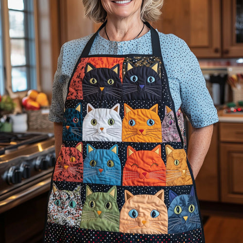Playful Cat Quilted Apron GFTOTL5208