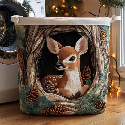 Deerwood Hideaway Quilted Laundry Basket GFTOTL5241