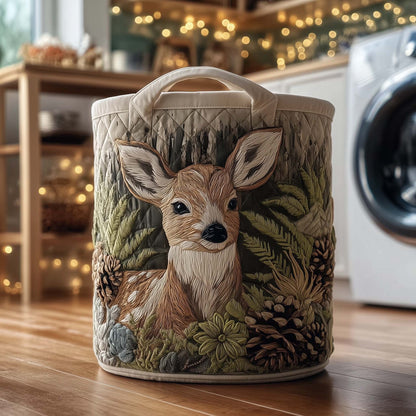 Deerwood Hideaway Quilted Laundry Basket GFTOTL5243