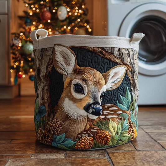 Deerwood Hideaway Quilted Laundry Basket GFTOTL5245