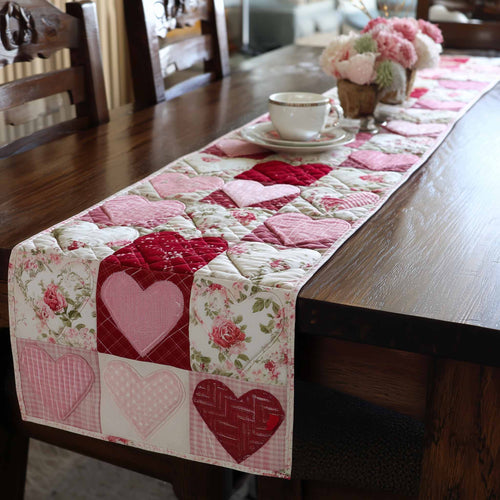 Bound Hearts Quilted Table Runner GFTOTL5320