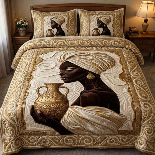 African Heritage 3-Piece Quilted Bedding Set GFTOTL5354