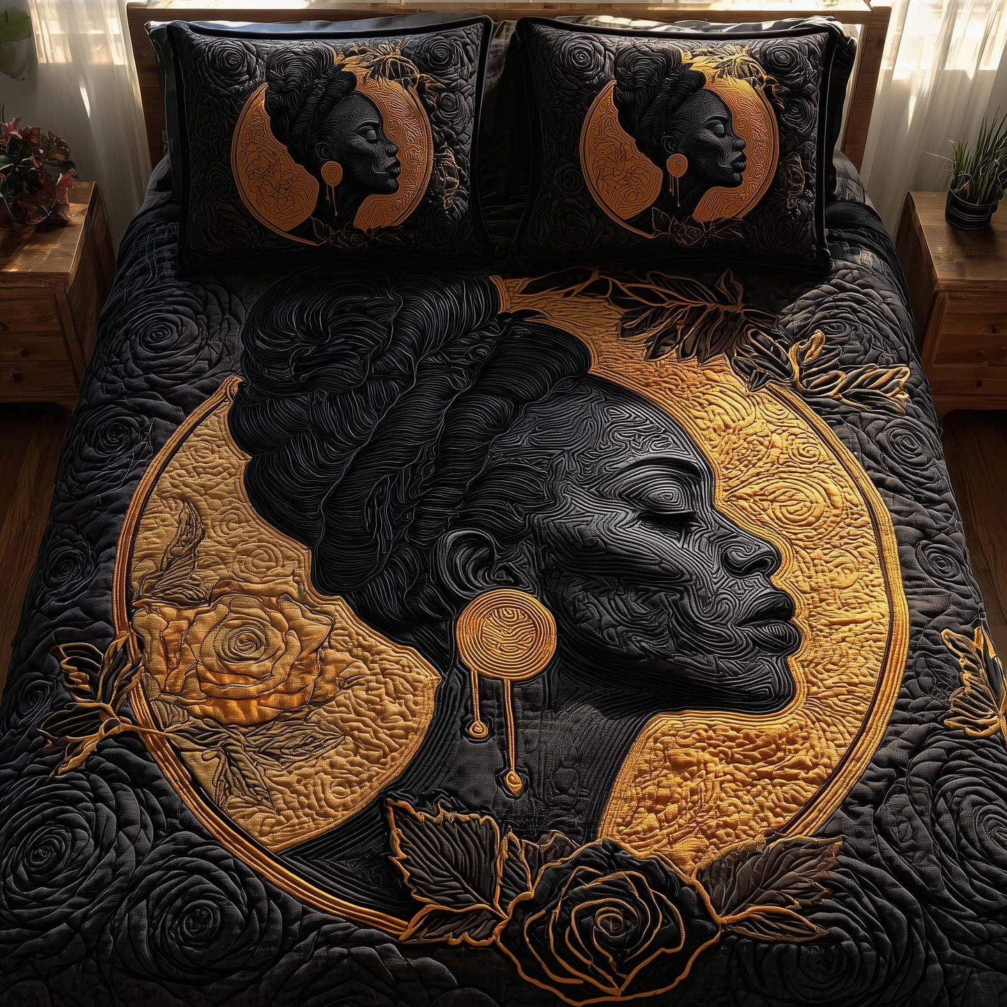 Afro Soul 3-Piece Quilted Bedding Set GFTOTL5365