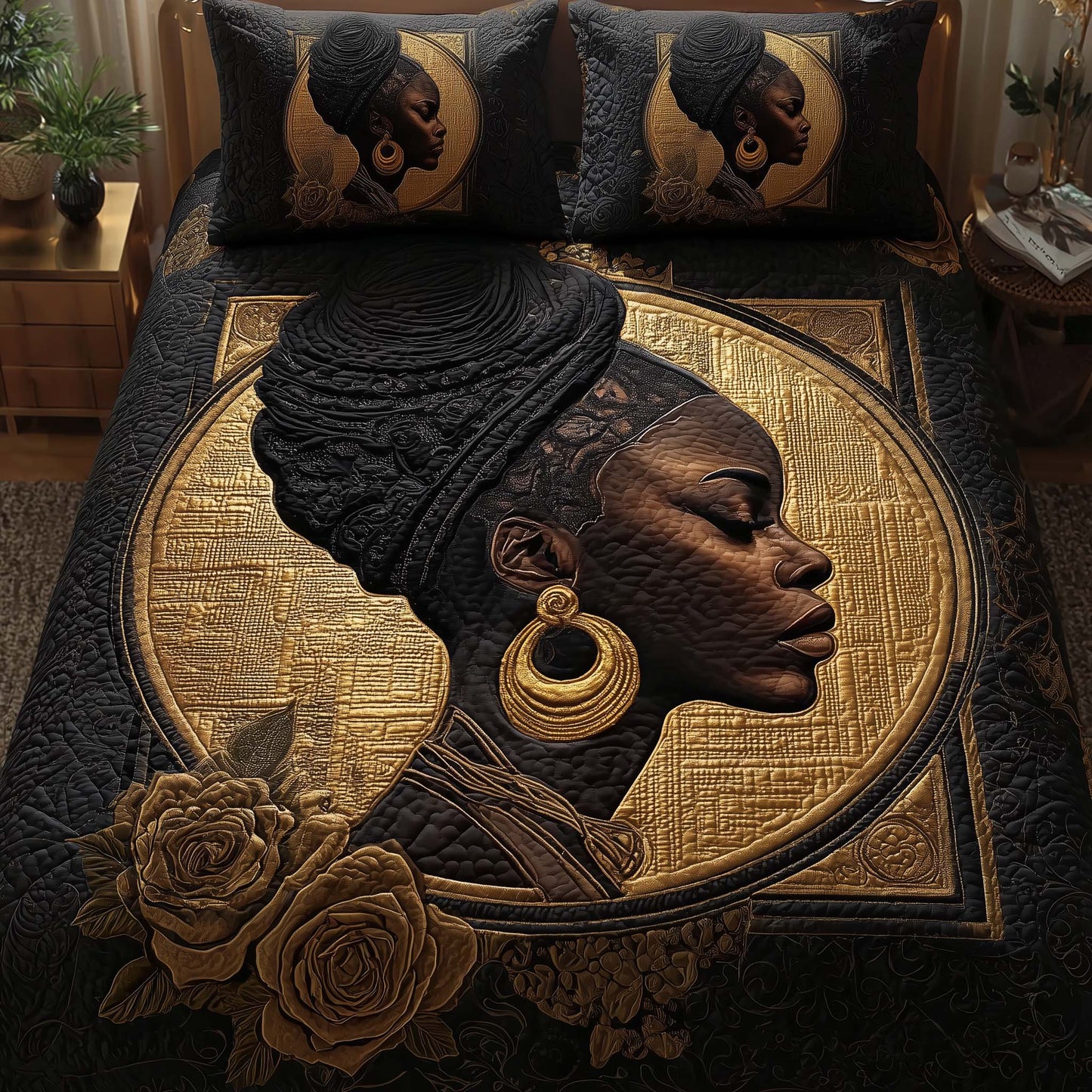 Afro Soul 3-Piece Quilted Bedding Set GFTOTL5367
