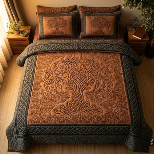 Celtic Roots 3-Piece Quilted Bedding Set GFTOTL5379