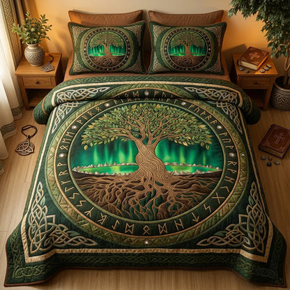 Celtic Roots 3-Piece Quilted Bedding Set GFTOTL5380