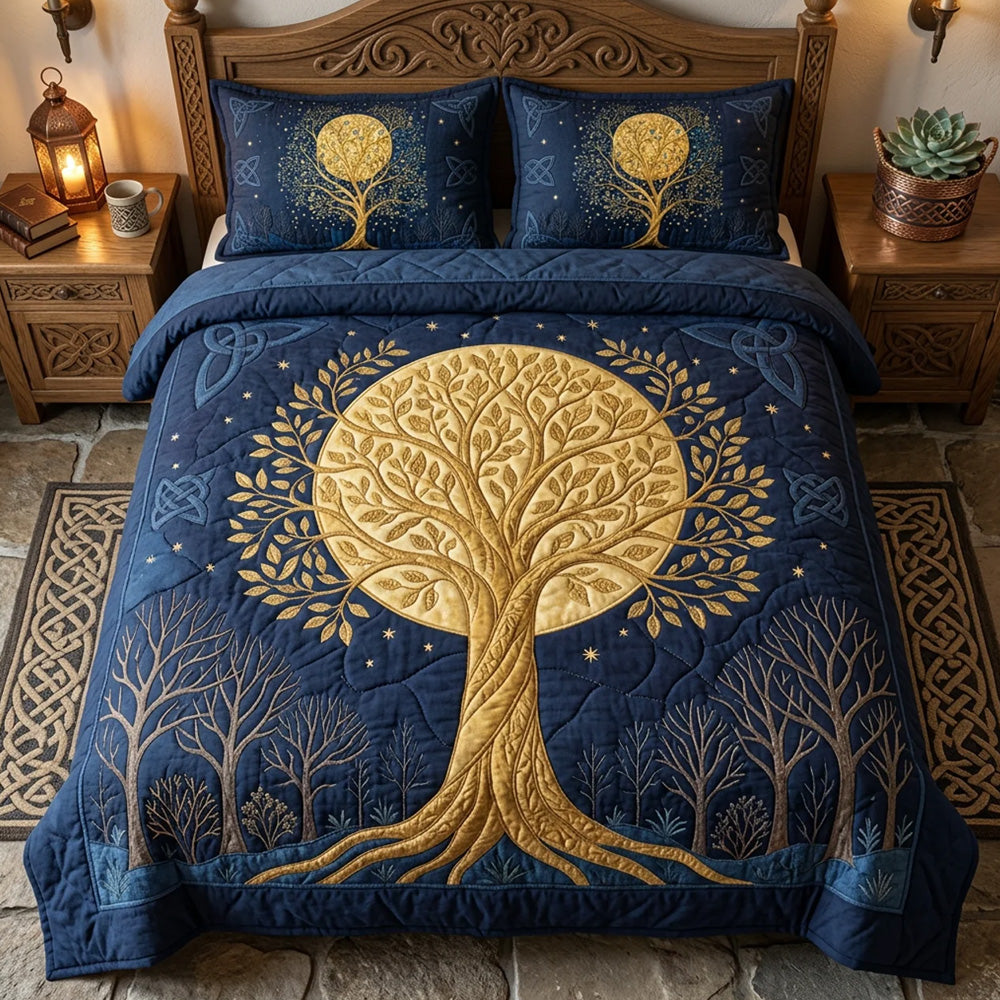 Celtic Roots 3-Piece Quilted Bedding Set GFTOTL5382