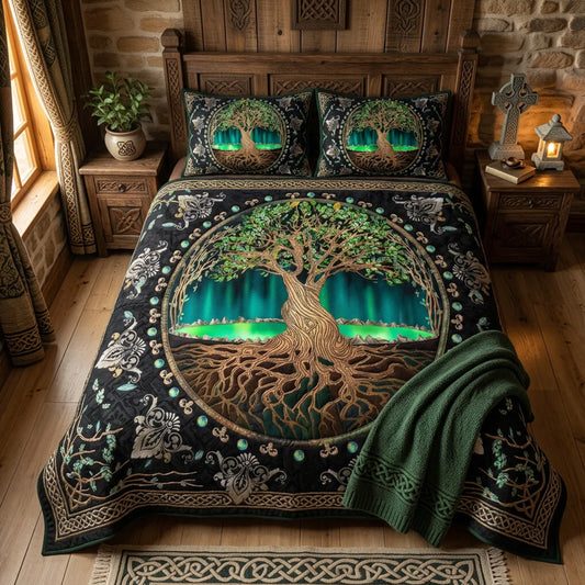 Celtic Roots 3-Piece Quilted Bedding Set GFTOTL5383