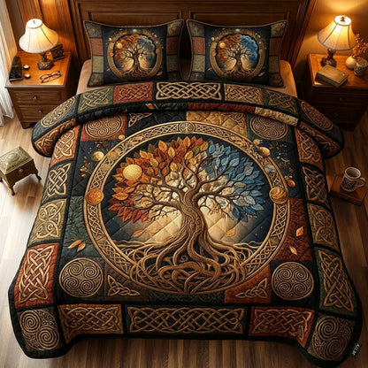 Celtic Roots 3-Piece Quilted Bedding Set GFTOTL5384