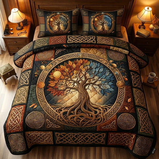 Celtic Roots 3-Piece Quilted Bedding Set GFTOTL5384