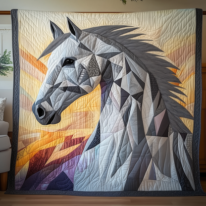 Grey Horse Quilted Blanket GFTOTL542