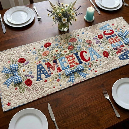 Stars Stripes and 250 Years Quilted Table Runner GFTOTL5442