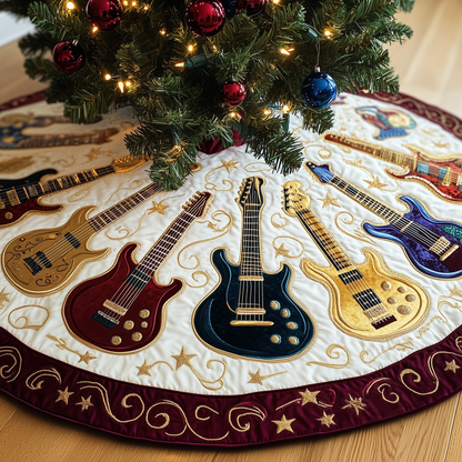 Swirls Guitar Quilted Tree Skirt GFTOTL663