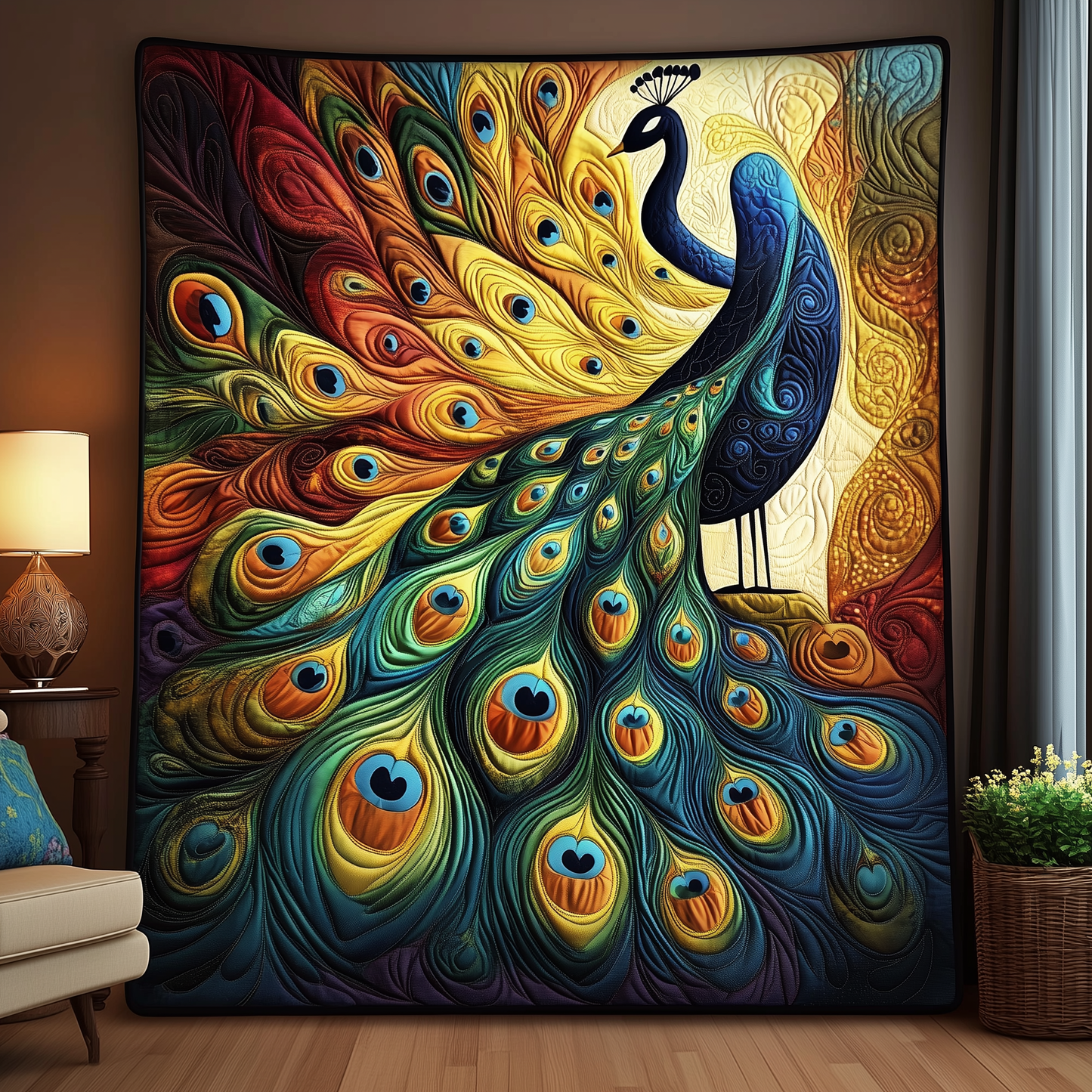 Peacock Quilted Blanket GFTOTL706